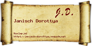 Janisch Dorottya névjegykártya